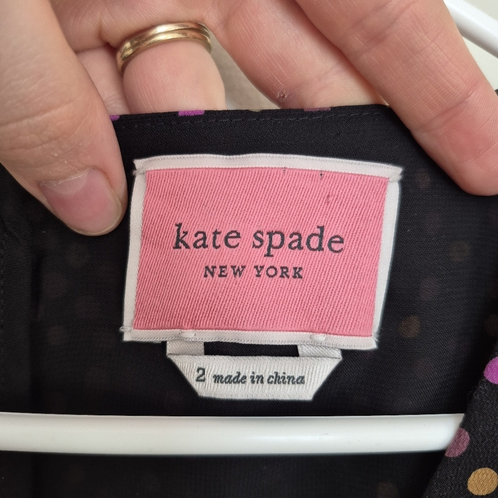 Kate Spade New York Women's Pink Polka Dot Jumpsuit Size 2 - Picture 5 of 8